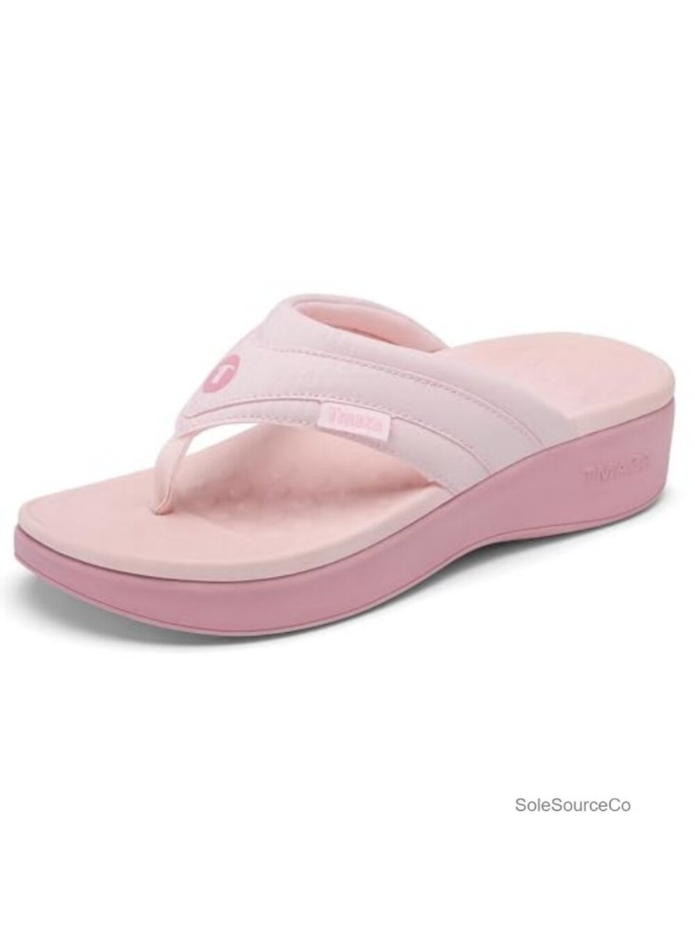 Women's Platform Flip Flops with Arch Support - Non Slip Lightweight Comfort